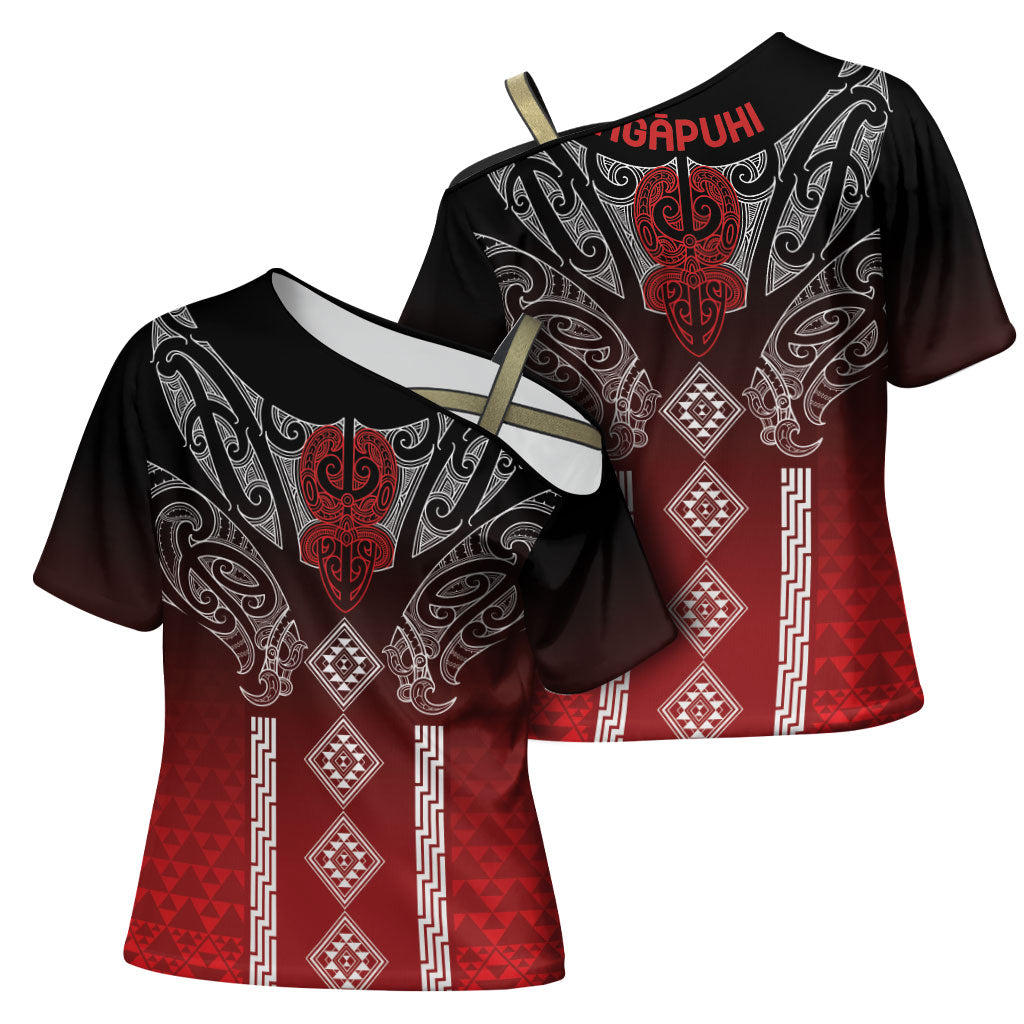 Aotearoa Maori Iwi Heritage Cross Shoulder Shirt Ngapuhi Kokowai