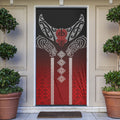 Aotearoa Maori Iwi Heritage Door Cover Ngapuhi Kokowai