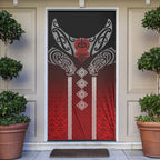 Aotearoa Maori Iwi Heritage Door Cover Ngapuhi Kokowai
