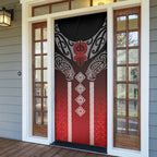 Aotearoa Maori Iwi Heritage Door Cover Ngapuhi Kokowai