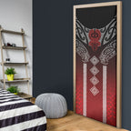 Aotearoa Maori Iwi Heritage Door Cover Ngapuhi Kokowai
