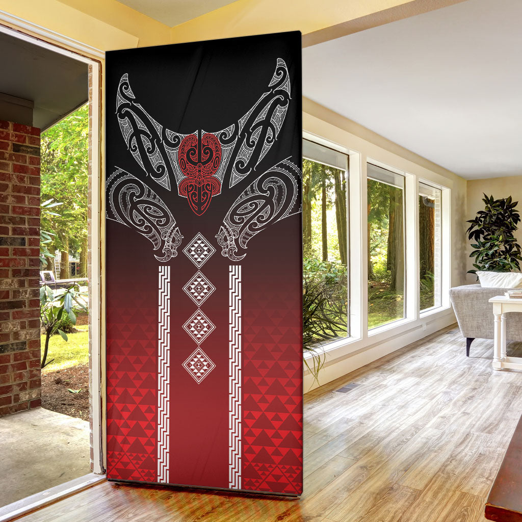 Aotearoa Maori Iwi Heritage Door Cover Ngapuhi Kokowai
