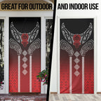 Aotearoa Maori Iwi Heritage Door Cover Ngapuhi Kokowai