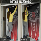 Aotearoa Maori Iwi Heritage Door Cover Ngapuhi Kokowai