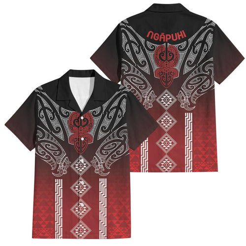 Aotearoa Maori Iwi Heritage Family Matching Summer Maxi Dress and Hawaiian Shirt Ngapuhi Kokowai