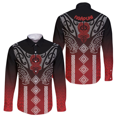 Aotearoa Maori Iwi Heritage Family Matching Summer Maxi Dress and Hawaiian Shirt Ngapuhi Kokowai