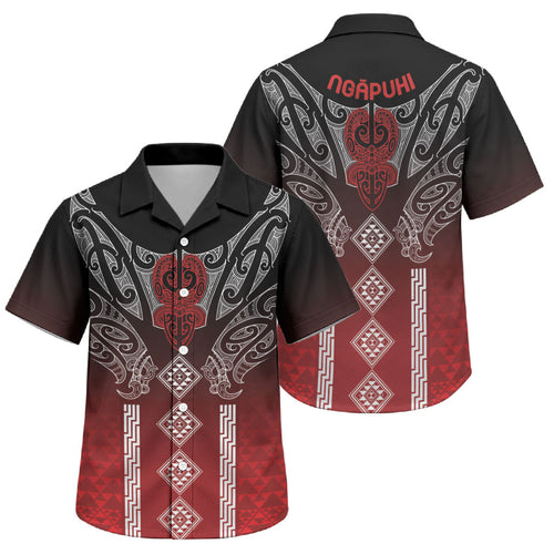 Aotearoa Maori Iwi Heritage Family Matching Summer Maxi Dress and Hawaiian Shirt Ngapuhi Kokowai