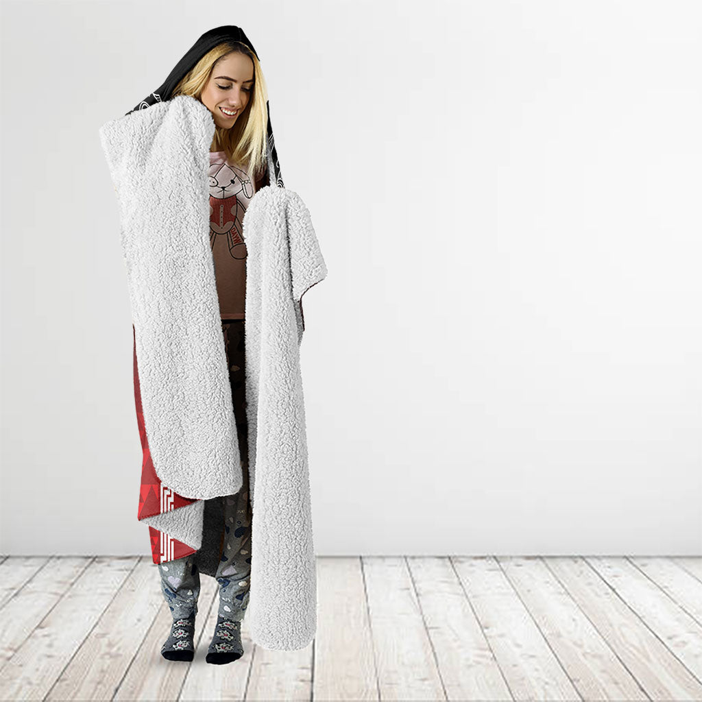 Aotearoa Maori Iwi Heritage Hooded Blanket Ngapuhi Kokowai