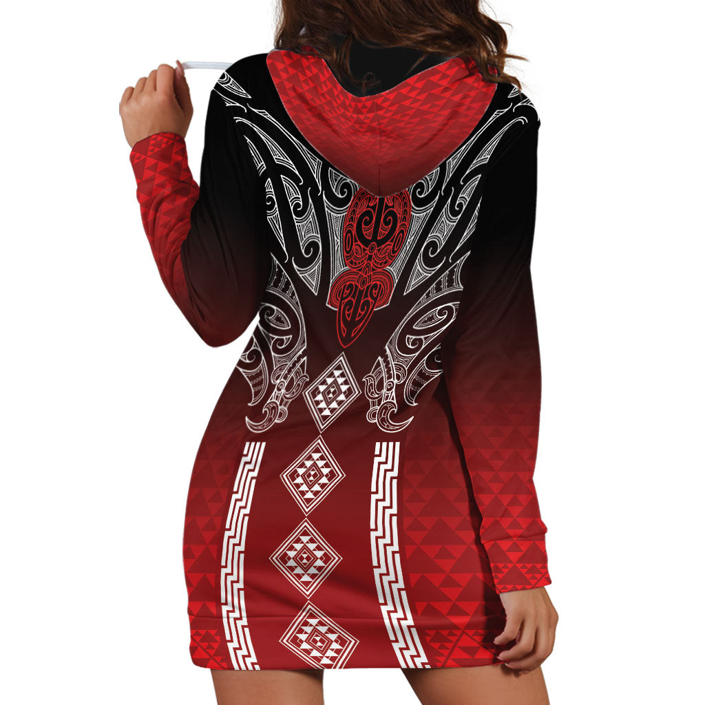 Aotearoa Maori Iwi Heritage Hoodie Dress Ngapuhi Kokowai
