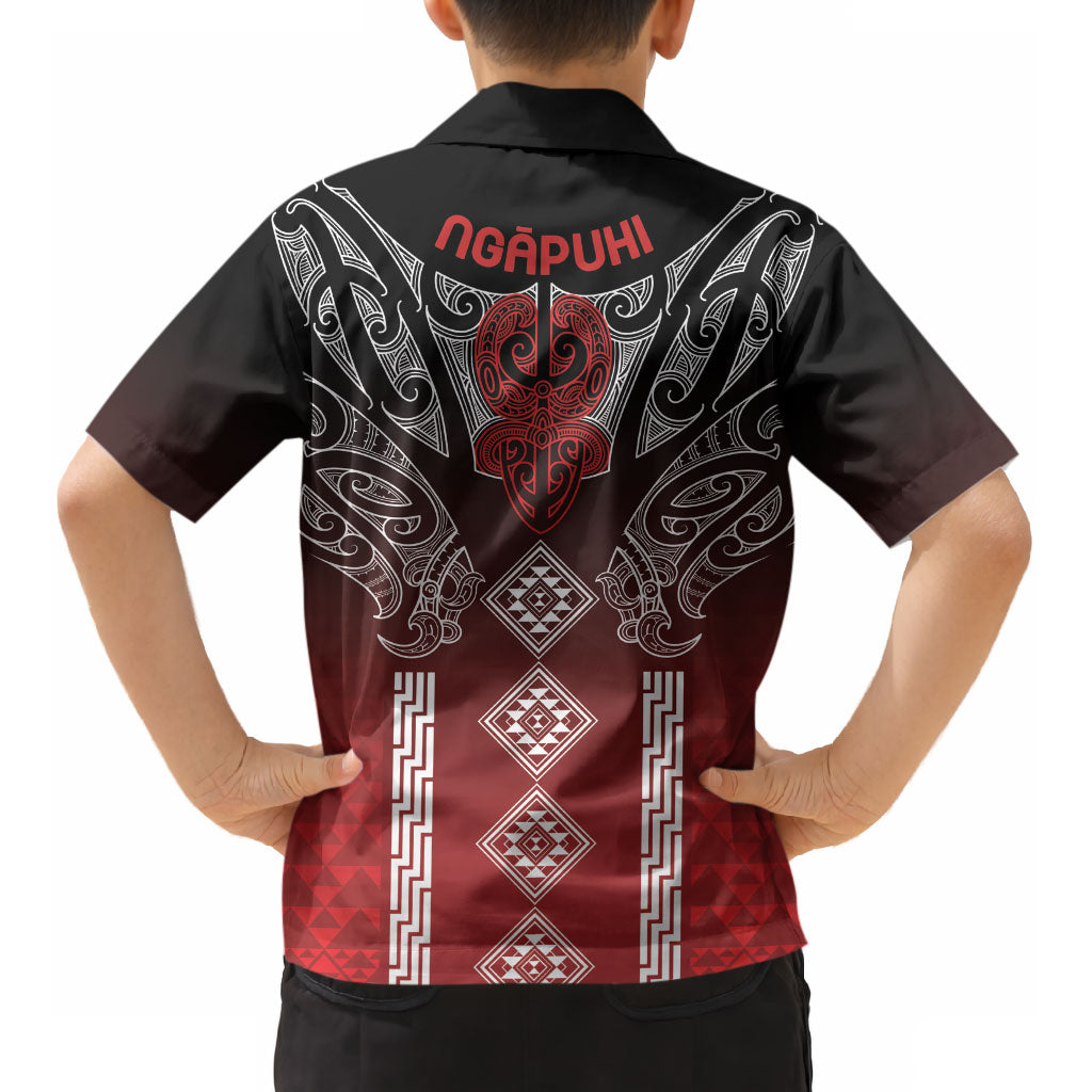 Aotearoa Maori Iwi Heritage Kid Hawaiian Shirt Ngapuhi Kokowai