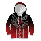 Aotearoa Maori Iwi Heritage Kid Hoodie Ngapuhi Kokowai