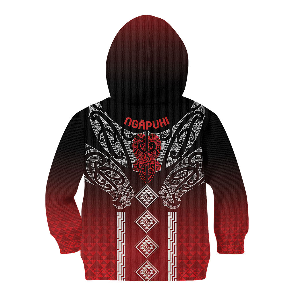 Aotearoa Maori Iwi Heritage Kid Hoodie Ngapuhi Kokowai
