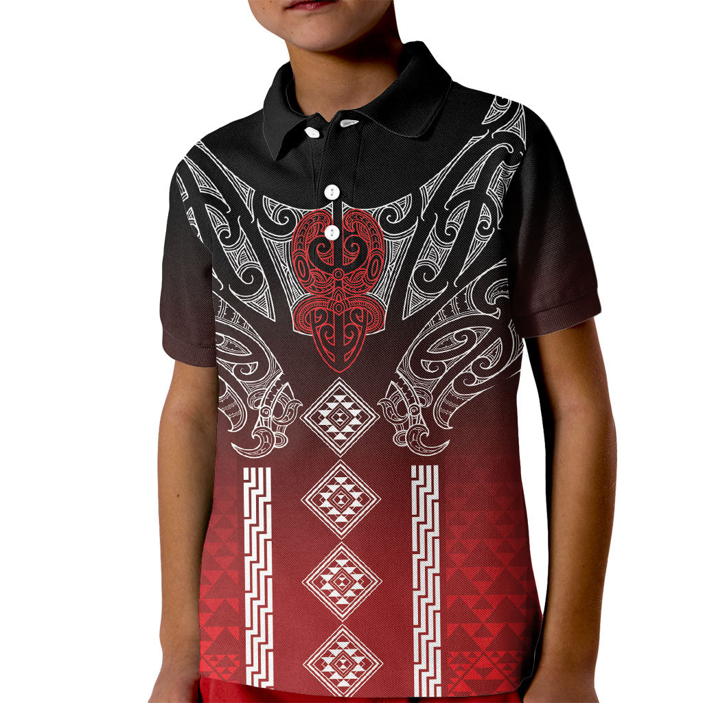 Aotearoa Maori Iwi Heritage Kid Polo Shirt Ngapuhi Kokowai