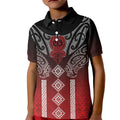 Aotearoa Maori Iwi Heritage Kid Polo Shirt Ngapuhi Kokowai