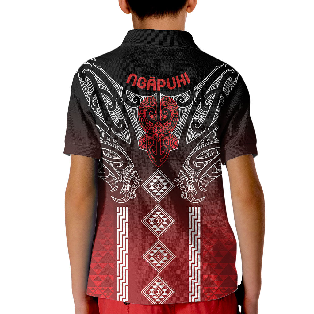 Aotearoa Maori Iwi Heritage Kid Polo Shirt Ngapuhi Kokowai