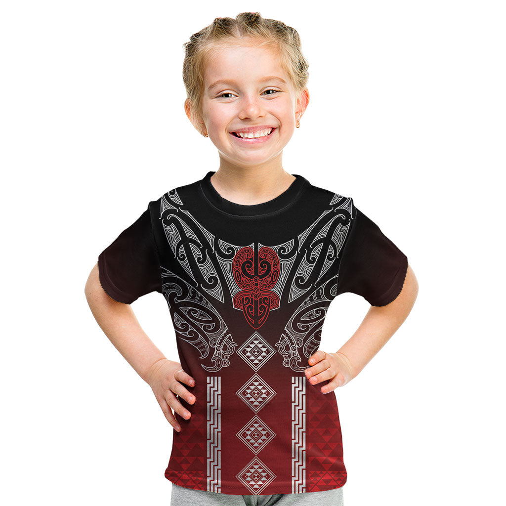 Aotearoa Maori Iwi Heritage Kid T Shirt Ngapuhi Kokowai