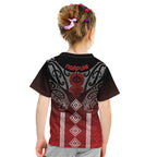 Aotearoa Maori Iwi Heritage Kid T Shirt Ngapuhi Kokowai