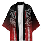 Aotearoa Maori Iwi Heritage Kimono Ngapuhi Kokowai