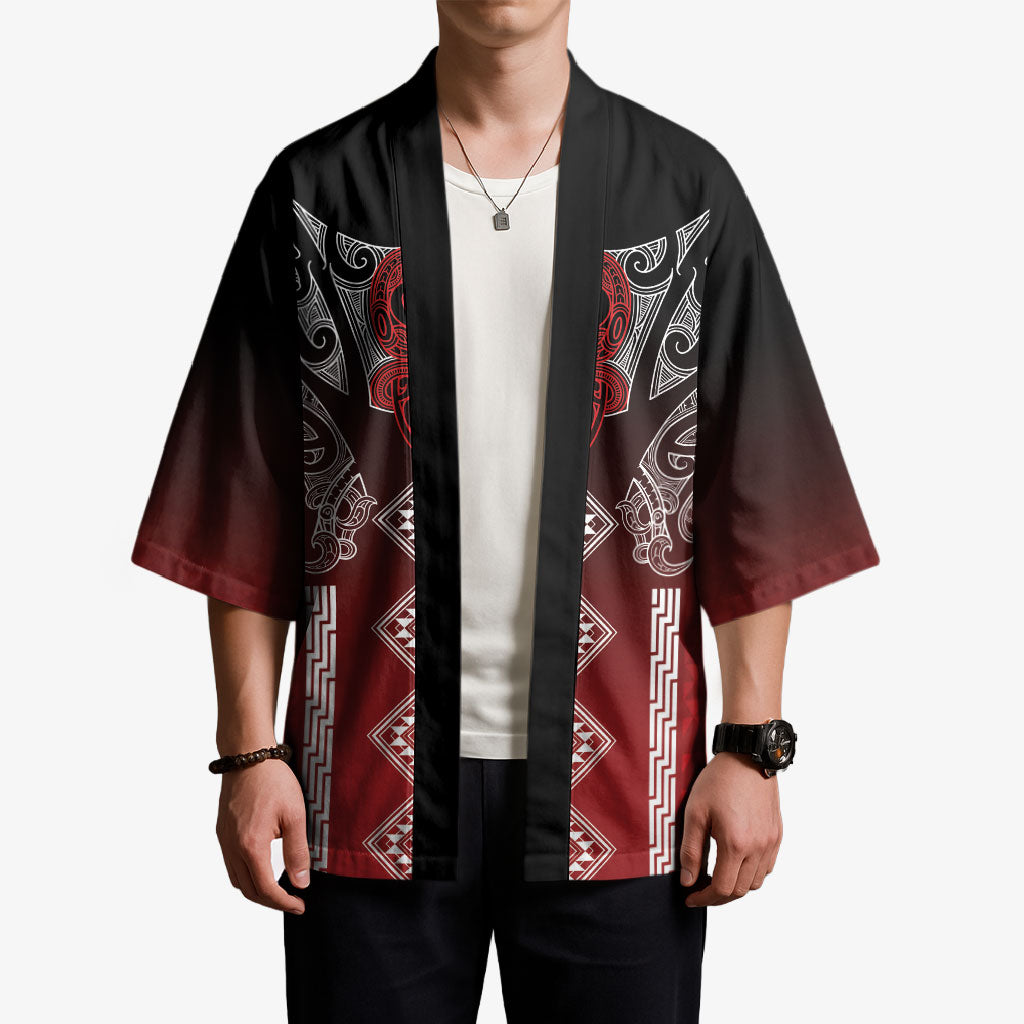 Aotearoa Maori Iwi Heritage Kimono Ngapuhi Kokowai