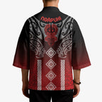 Aotearoa Maori Iwi Heritage Kimono Ngapuhi Kokowai