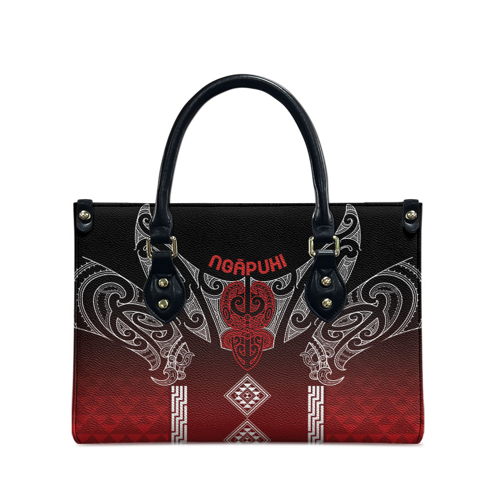 Aotearoa Maori Iwi Heritage Leather Bag Ngapuhi Kokowai