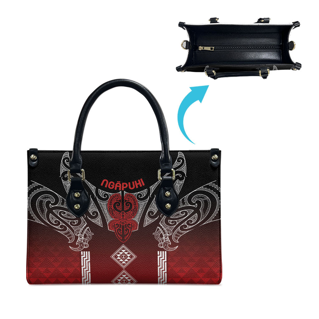 Aotearoa Maori Iwi Heritage Leather Bag Ngapuhi Kokowai
