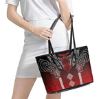 Aotearoa Maori Iwi Heritage Leather Tote Bag Ngapuhi Kokowai
