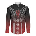 Aotearoa Maori Iwi Heritage Long Sleeve Button Shirt Ngapuhi Kokowai