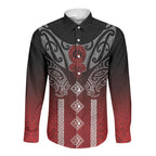 Aotearoa Maori Iwi Heritage Long Sleeve Button Shirt Ngapuhi Kokowai