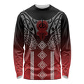 Aotearoa Maori Iwi Heritage Long Sleeve Shirt Ngapuhi Kokowai