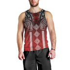 Aotearoa Maori Iwi Heritage Men Tank Top Ngapuhi Kokowai