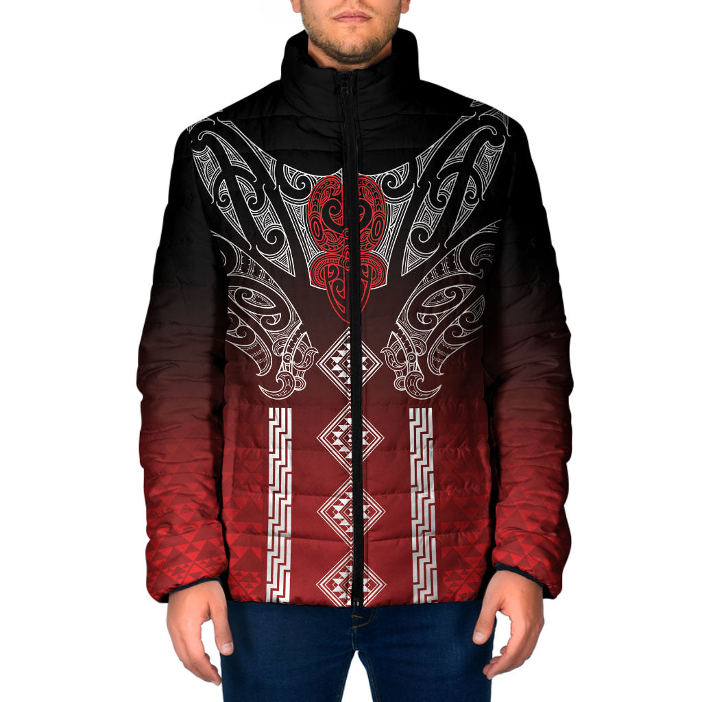 Aotearoa Maori Iwi Heritage Padded Jacket Ngapuhi Kokowai