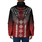 Aotearoa Maori Iwi Heritage Padded Jacket Ngapuhi Kokowai