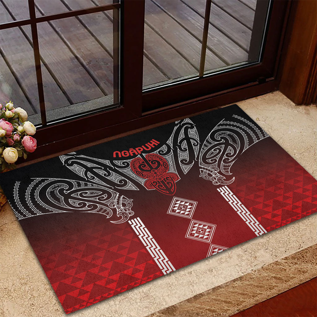 Aotearoa Maori Iwi Heritage Rubber Doormat Ngapuhi Kokowai