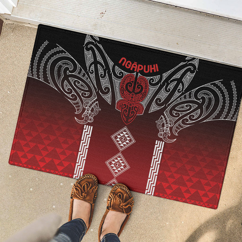 Aotearoa Maori Iwi Heritage Rubber Doormat Ngapuhi Kokowai
