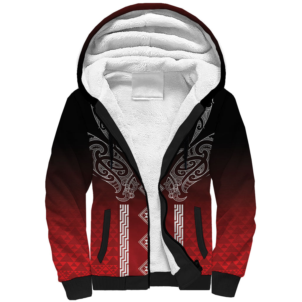 Aotearoa Maori Iwi Heritage Sherpa Hoodie Ngapuhi Kokowai