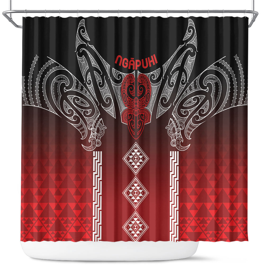 Aotearoa Maori Iwi Heritage Shower Curtain Ngapuhi Kokowai
