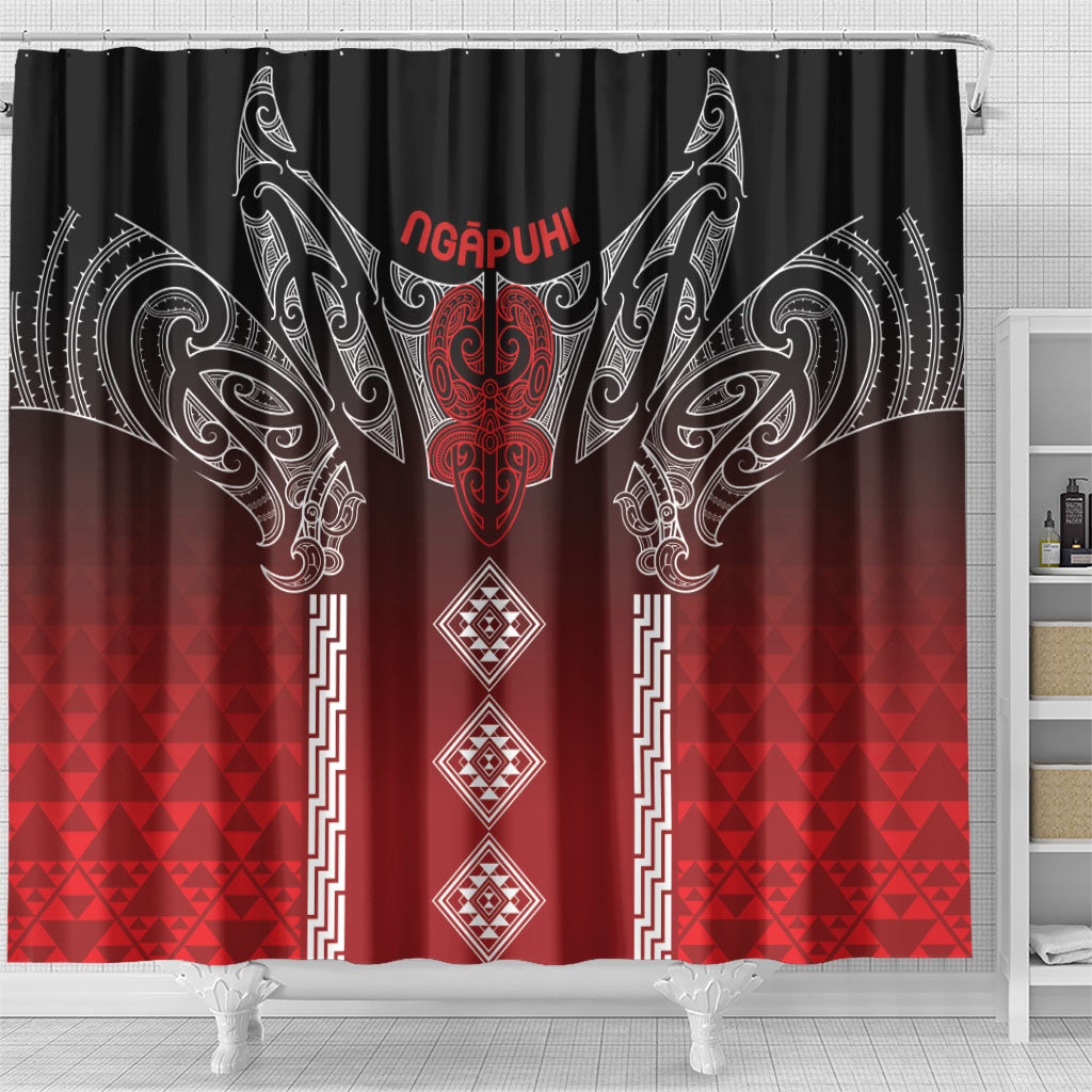 Aotearoa Maori Iwi Heritage Shower Curtain Ngapuhi Kokowai