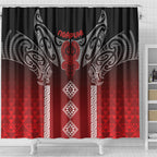 Aotearoa Maori Iwi Heritage Shower Curtain Ngapuhi Kokowai