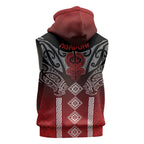 Aotearoa Maori Iwi Heritage Sleeveless Hoodie Ngapuhi Kokowai