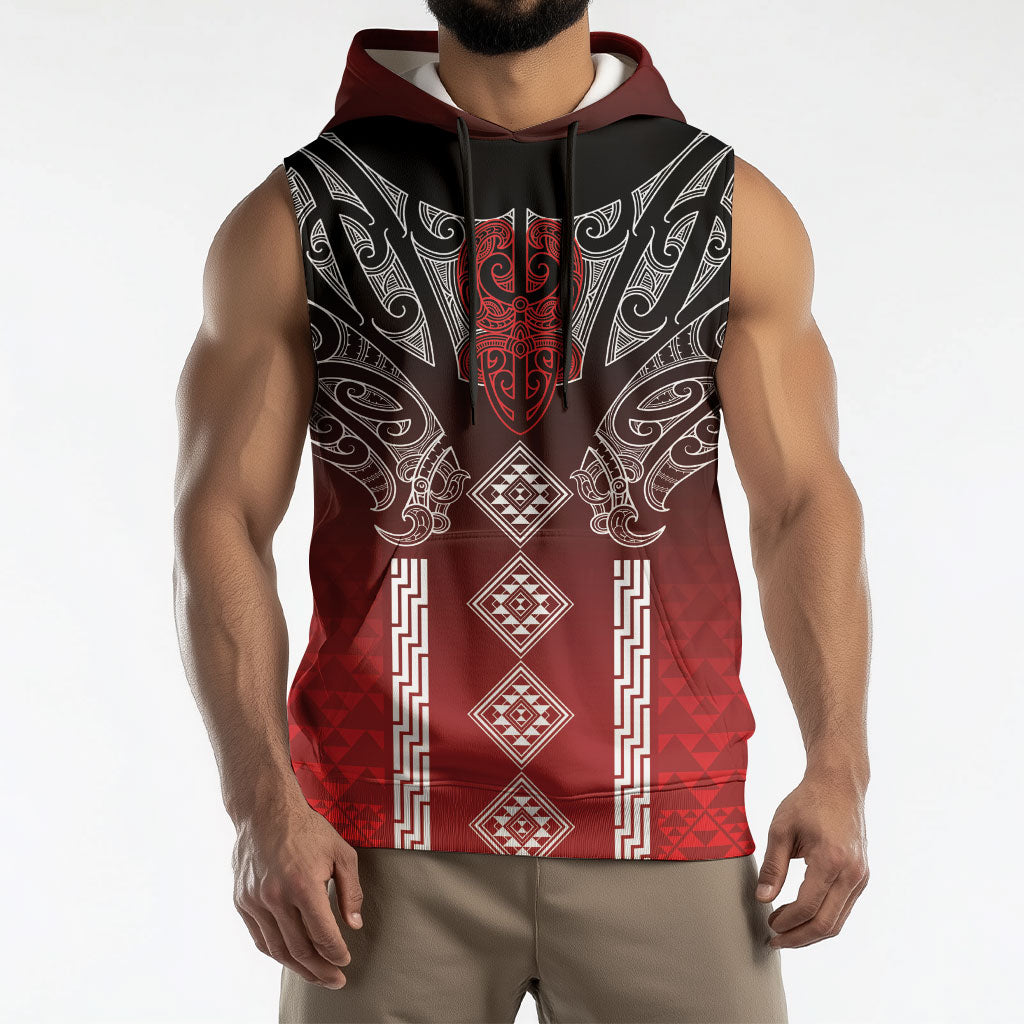 Aotearoa Maori Iwi Heritage Sleeveless Hoodie Ngapuhi Kokowai