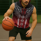 Aotearoa Maori Iwi Heritage Sleeveless Zip Hoodie Ngapuhi Kokowai