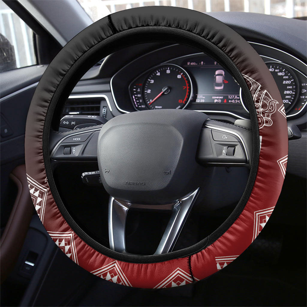 Aotearoa Maori Iwi Heritage Steering Wheel Cover Ngapuhi Kokowai