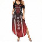 Aotearoa Maori Iwi Heritage Summer Maxi Dress Ngapuhi Kokowai