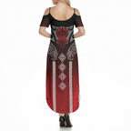 Aotearoa Maori Iwi Heritage Summer Maxi Dress Ngapuhi Kokowai