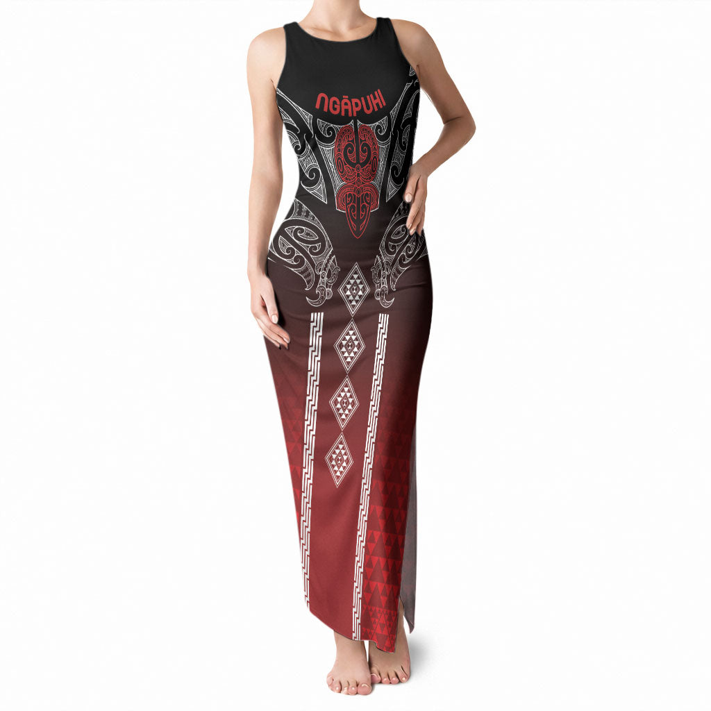 Aotearoa Maori Iwi Heritage Tank Maxi Dress Ngapuhi Kokowai