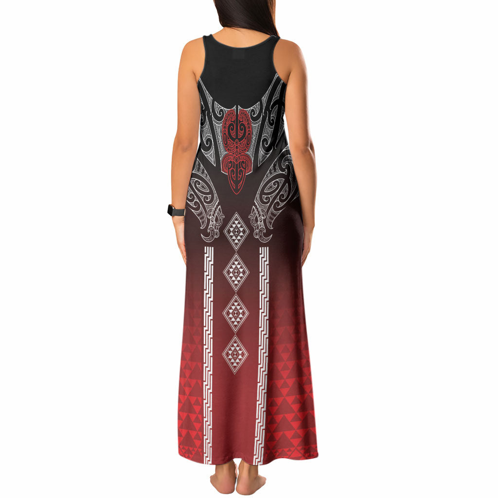 Aotearoa Maori Iwi Heritage Tank Maxi Dress Ngapuhi Kokowai