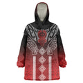 Aotearoa Maori Iwi Heritage Wearable Blanket Hoodie Ngapuhi Kokowai
