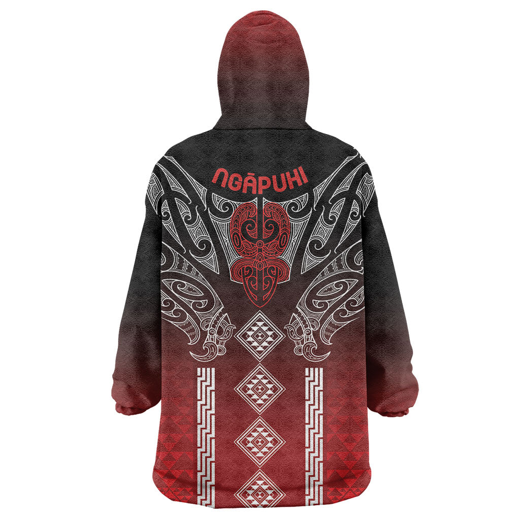 Aotearoa Maori Iwi Heritage Wearable Blanket Hoodie Ngapuhi Kokowai