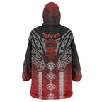 Aotearoa Maori Iwi Heritage Wearable Blanket Hoodie Ngapuhi Kokowai